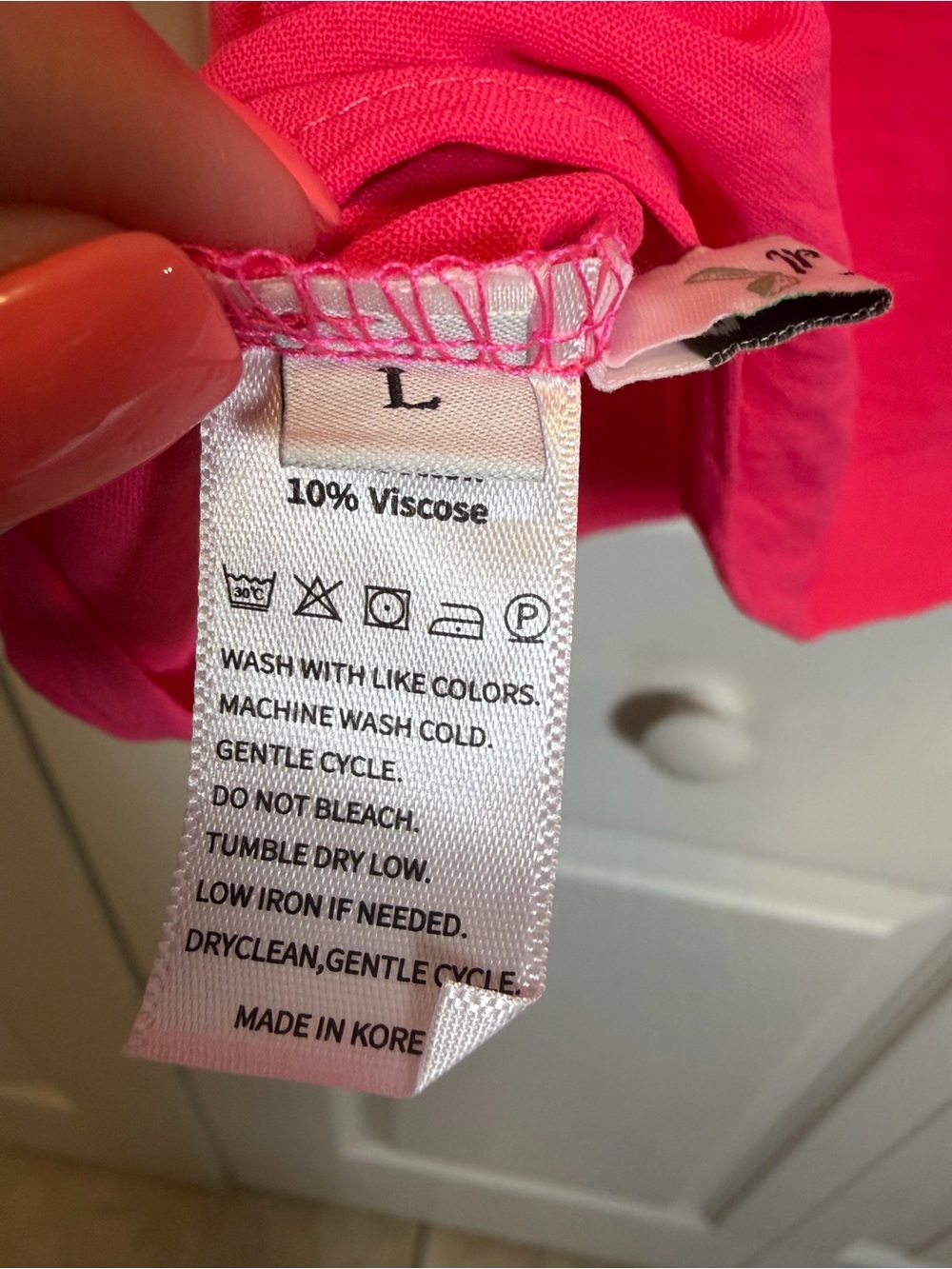 Sage Vell Hot Pink Ruffle V Neck Blouse Smocked Sleeve Top XL - Picture 5 of 9